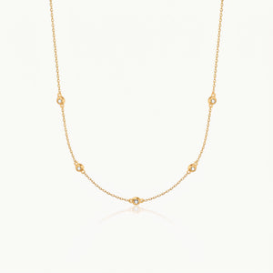 Gold-Tone Crystal Pendant Necklace
