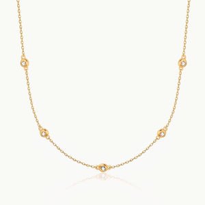 Gold-Tone Crystal Pendant Necklace