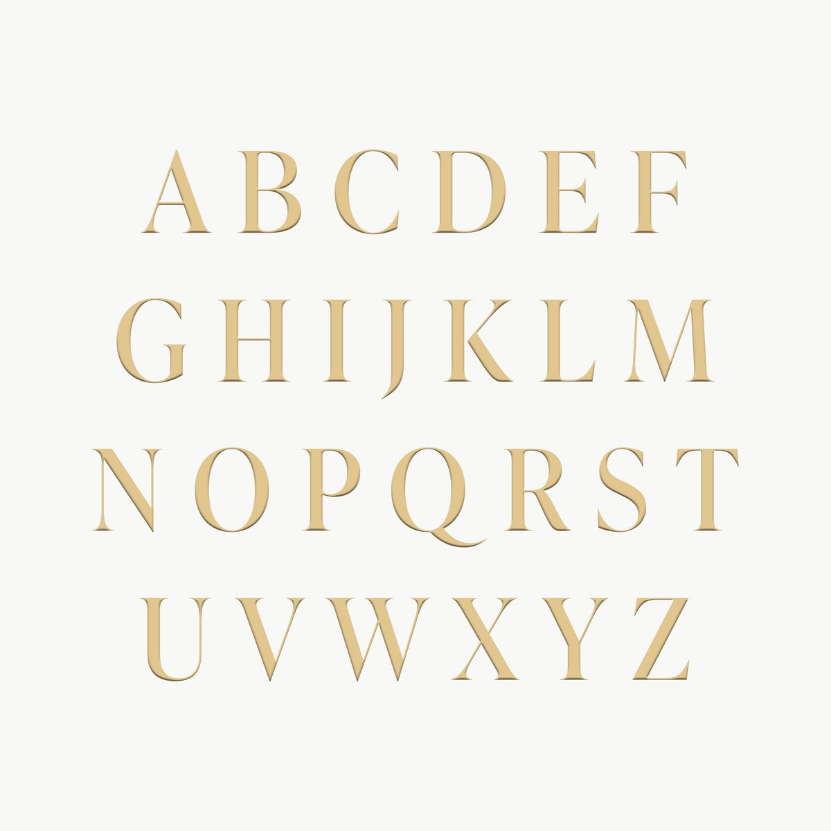 All letters A to Z for the gold-tone initial necklace