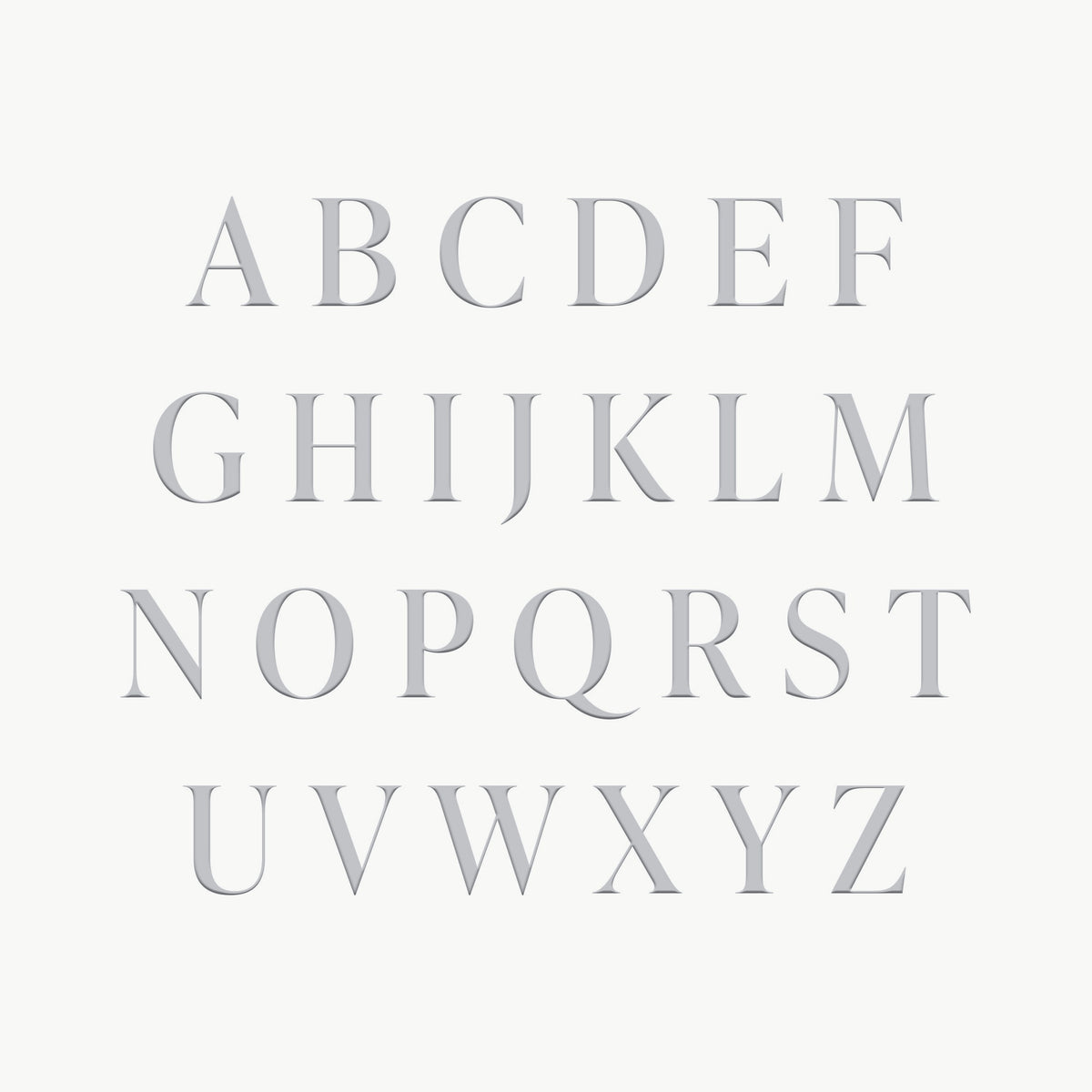 All letters A to Z for the silver-tone initial necklace