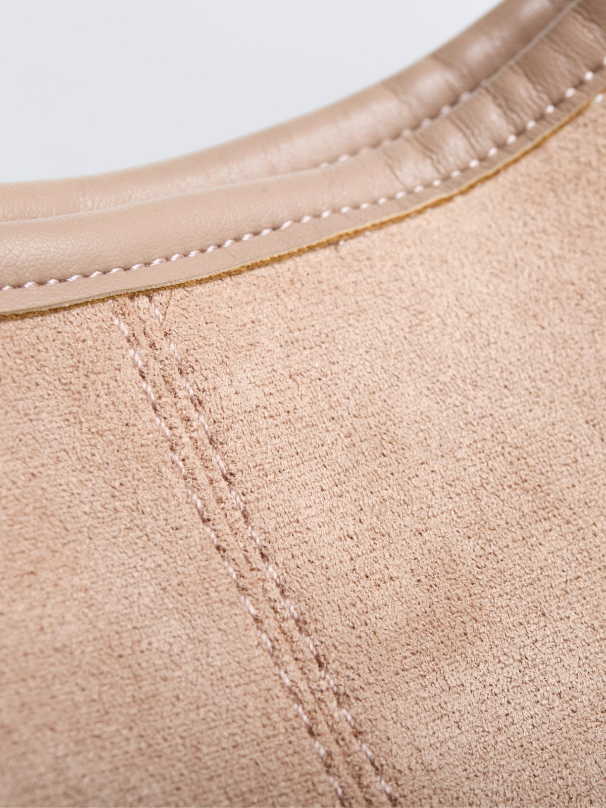 Beige minimalist hobo shoulder bag