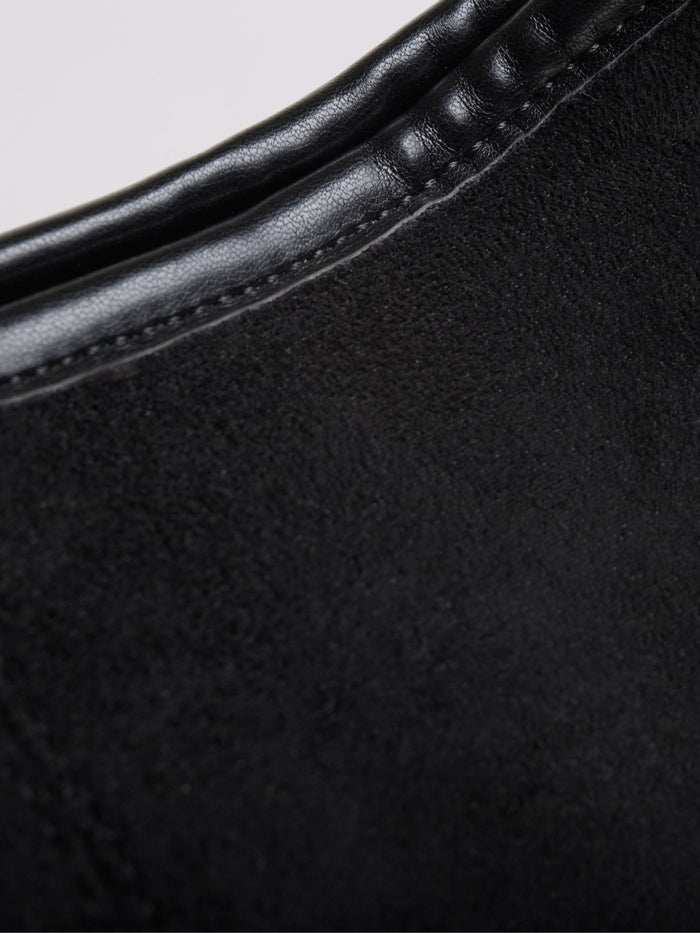 Black minimalist hobo shoulder bag