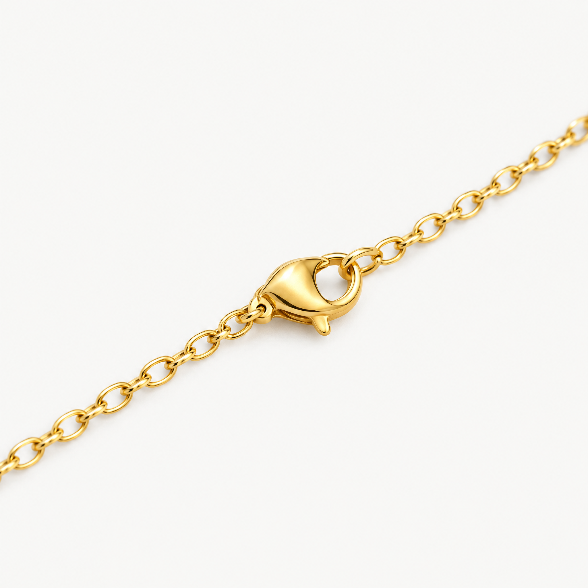 Gold-tone fine cable chain bracelet