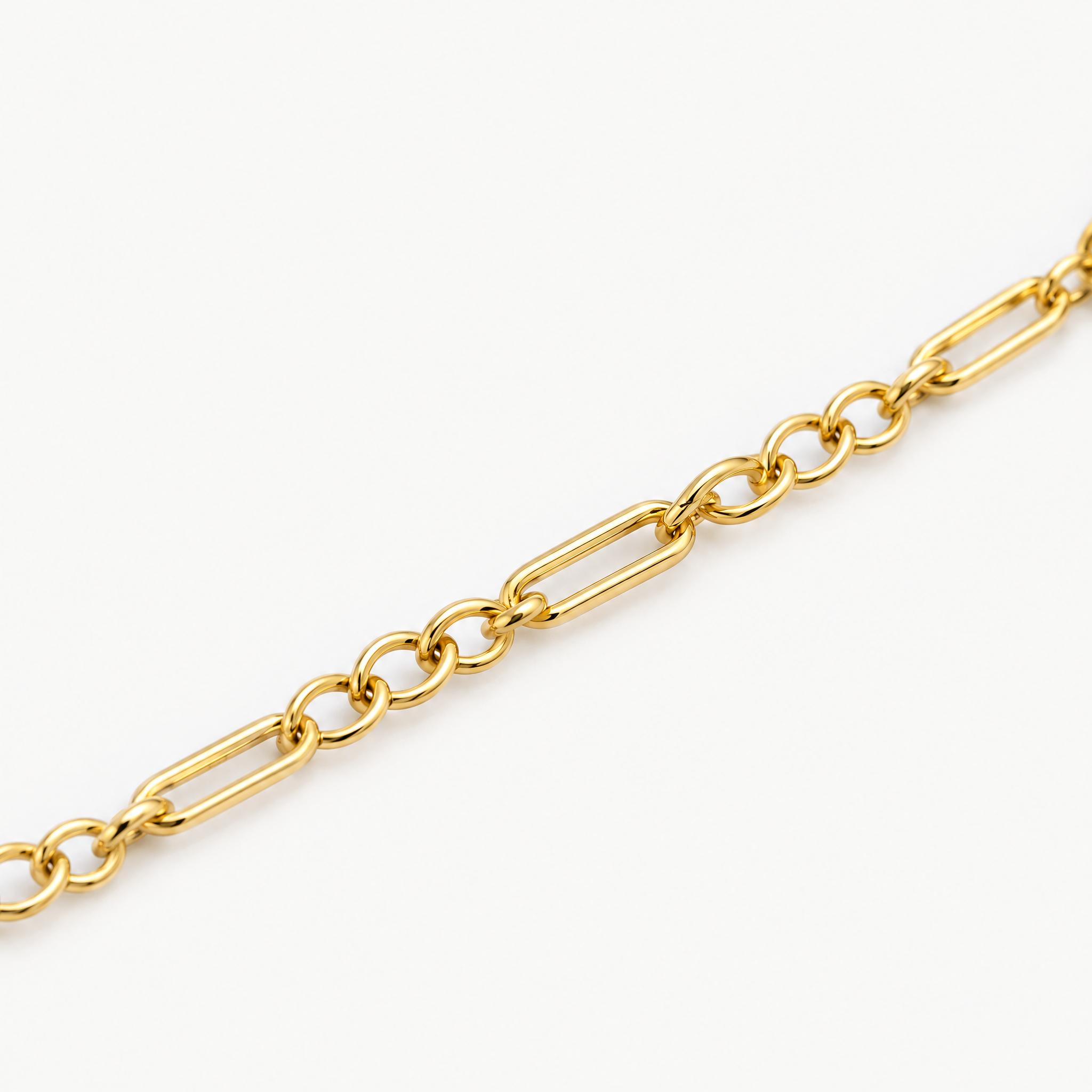 Gold-tone paperclip chain bracelet